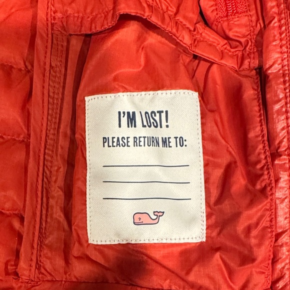 Vineyard Vines Red Puffer Vest - Picture 3 of 4